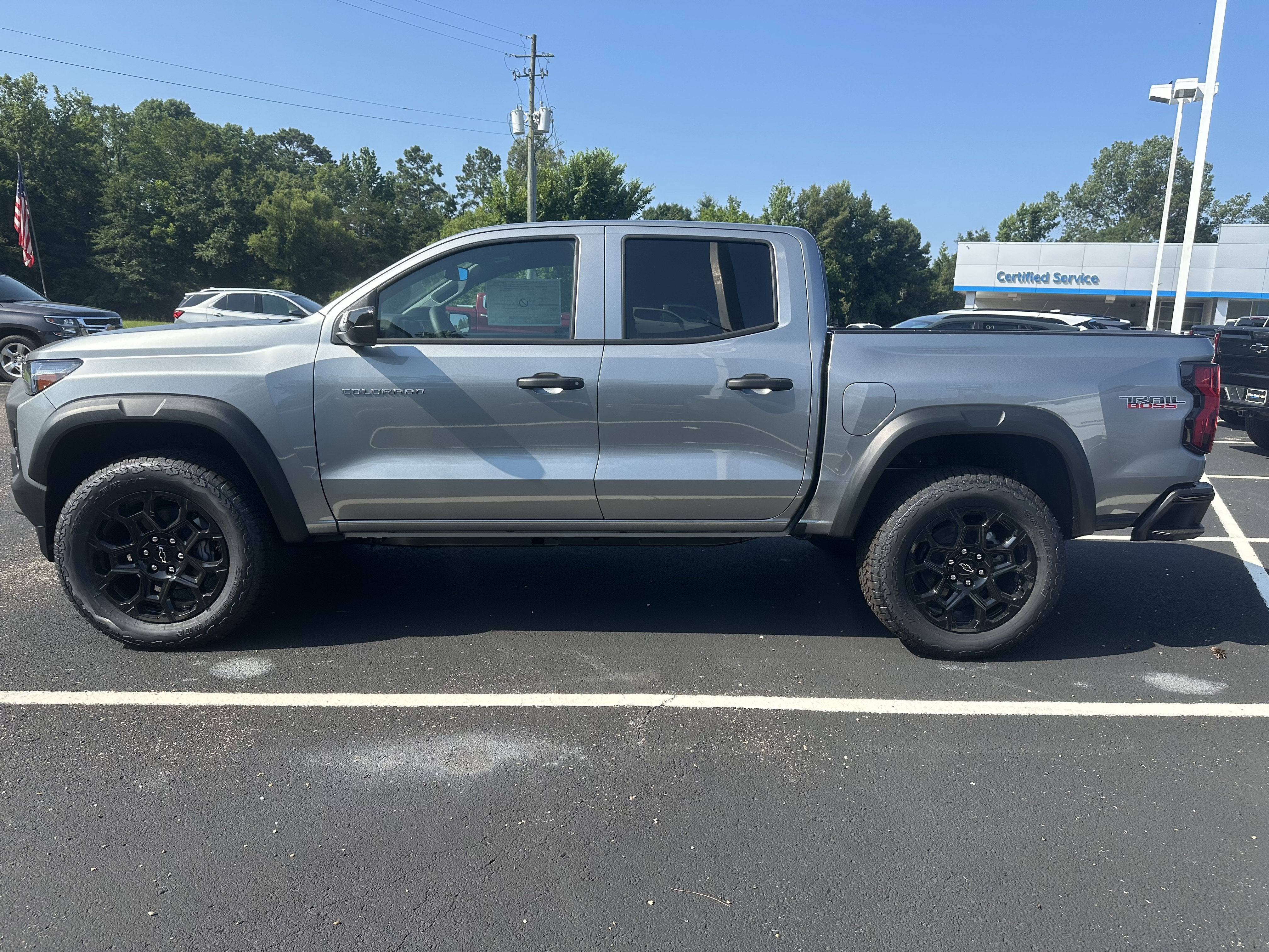 2026 Chevrolet Colorado Trail Boss in Sterling Gray Metallic — front three-quarter view