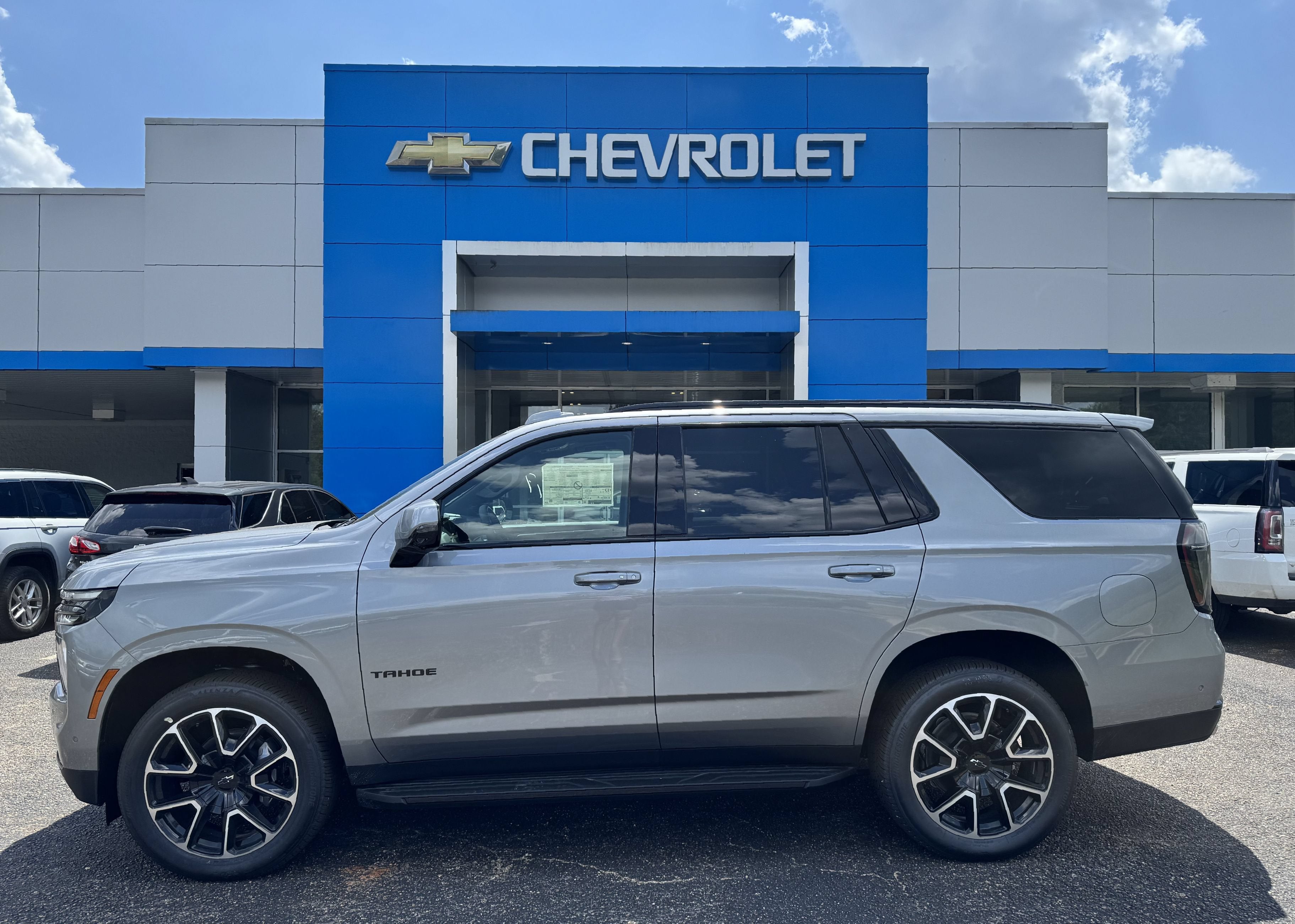 2026 Chevrolet Tahoe RST in Sterling Gray Metallic — front three-quarter view