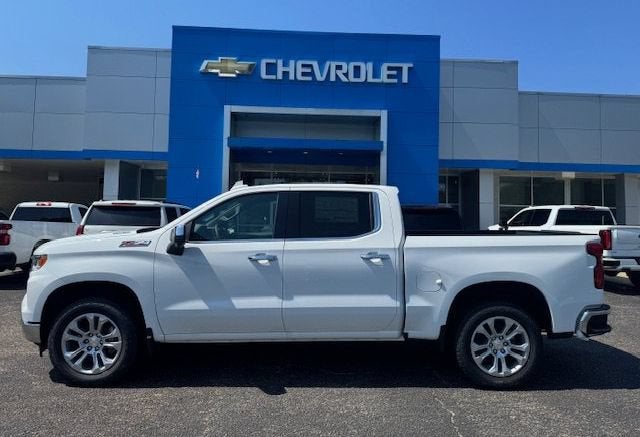 2026 Chevrolet Silverado 1500 LTZ in Summit White — front three-quarter view