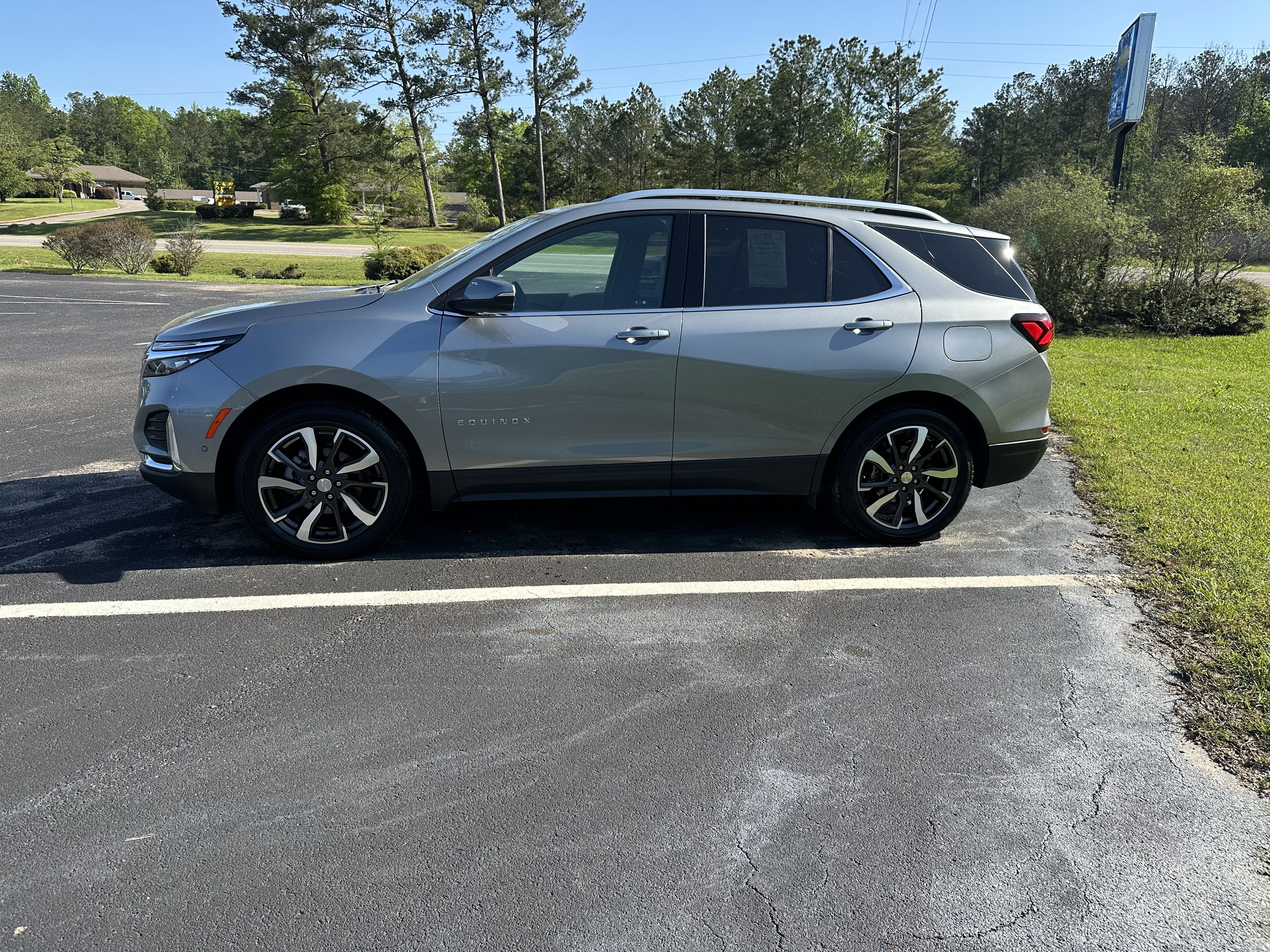 2023 Chevrolet Equinox Premier in Sterling Gray Metallic — front three-quarter view